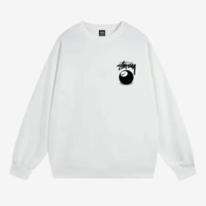 Nike X Stussy 8 Ball White Crew