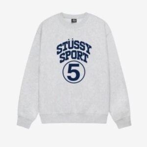 Stussy 5 Sport Crew Grey