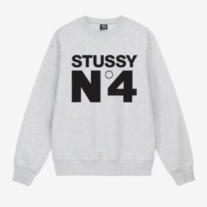 Stussy No.4 Crew Grau